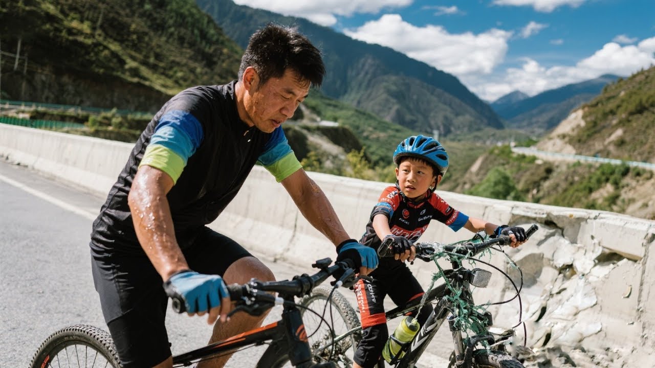 舅舅带11岁外甥挑战川藏线！摔车、酷暑、疲惫，但一路坚持骑行，暑假生活满满挑战与成长！#骑行 #318川藏线 #暑假生活 #骑行西藏