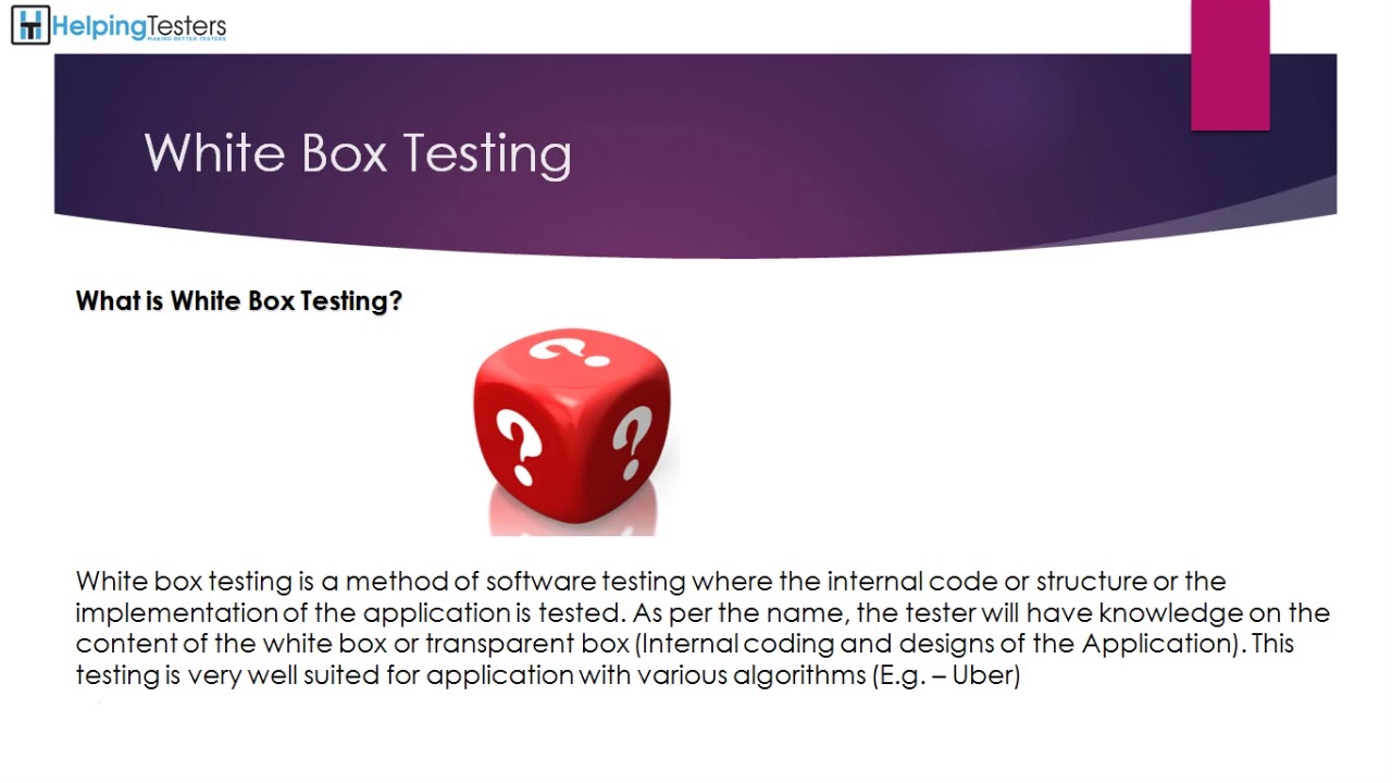Major classification of Testing Methods - Software Testing Tutorial 5