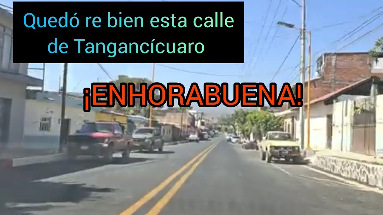 Calle de entrada a Tangancícuaro Michoacán quedó totalmente reacondidionada y bonita @cotidiano399