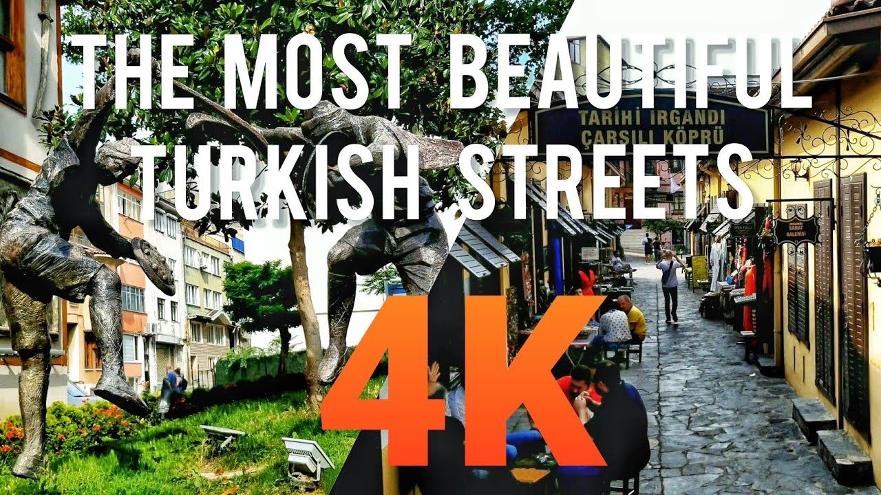 [4K] Walking Tour in THE MOST BEAUTIFUL TURKISH STREETS IN Bursa City . ULTRA HD