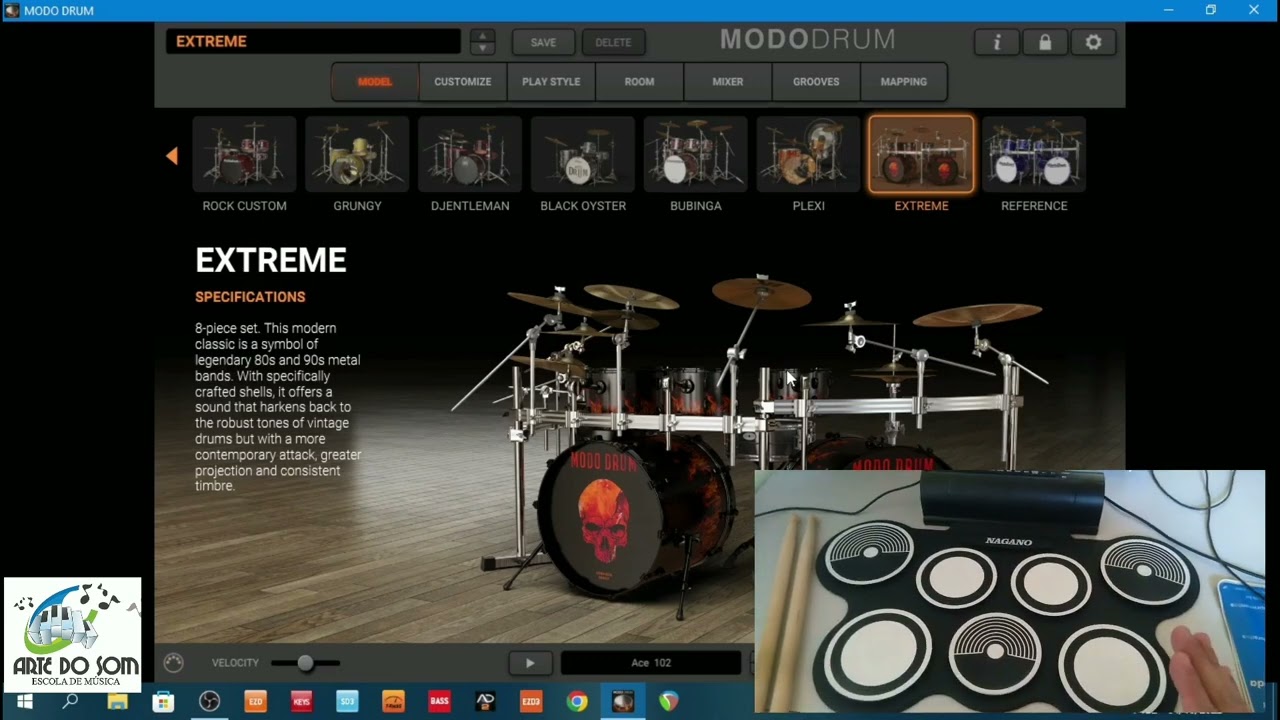 COMO MAPEAR OS PADS DA BATERIA ELETRÔNICA NAGANO NO MODO DRUM.