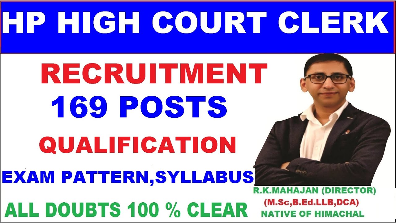 HP High Court Recruitment 2022 : 169 HP High Court Clerk Vacancy [Salary, Syllabus & Exam Pattern]