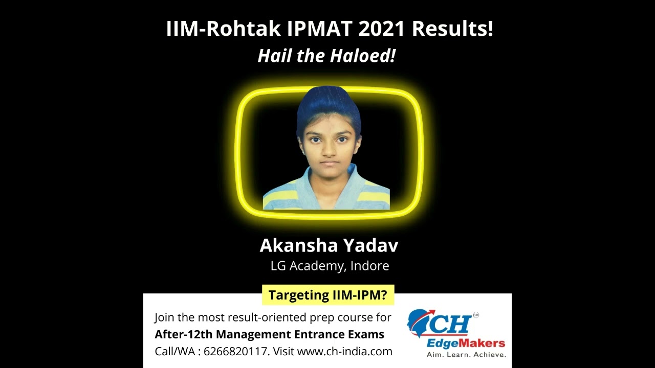 IPM IIM &ndash; Rohtak call getter 2021 | Preparation for IIM Rohtak UG course | IPM-IIM Rohtak
