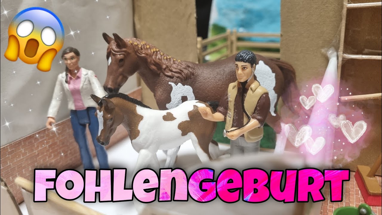 UNERWARTETE FOHLENGEBURT 😱😭Läuft alles gut?😓👀Schleich Video||  Geschichten