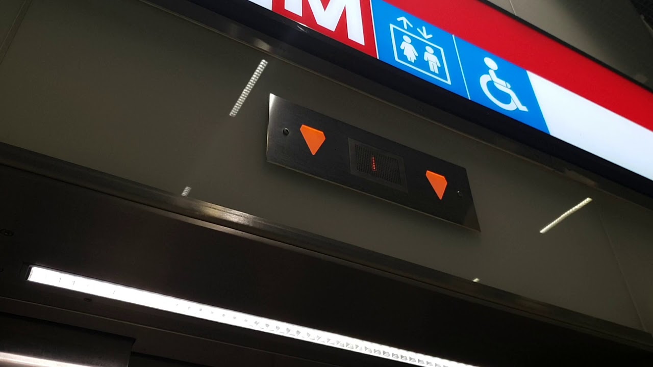 2015 KONE MonoSpace MRL Traction Elevators at Tapiola metro station, Espoo, Finland