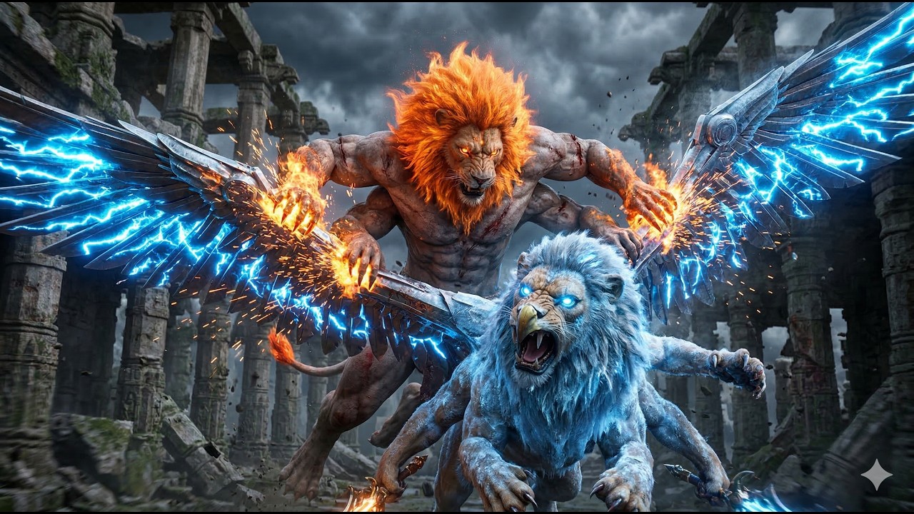 When Shiva Fought Vishnu 🔥  Lord Narasimha vs Lord Shiva ॐ - Epic Cinematic Music Video