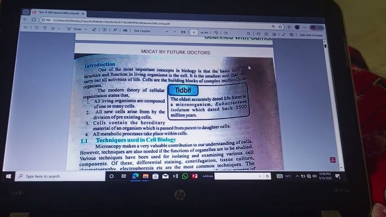 Biology grade 11th topic Cell and cell theory