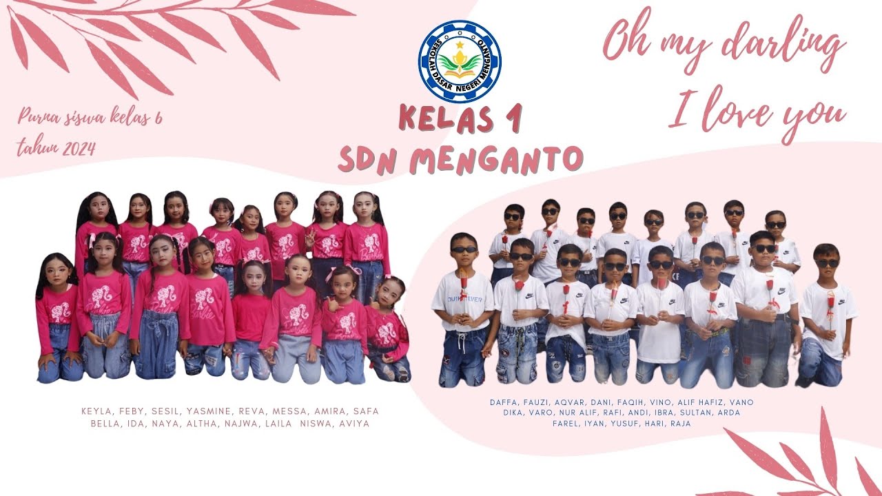 Penampilan kelas 1 SDN Menganto pada acara purnawiyata siswa kelas 6 th 2024 SDN Menganto