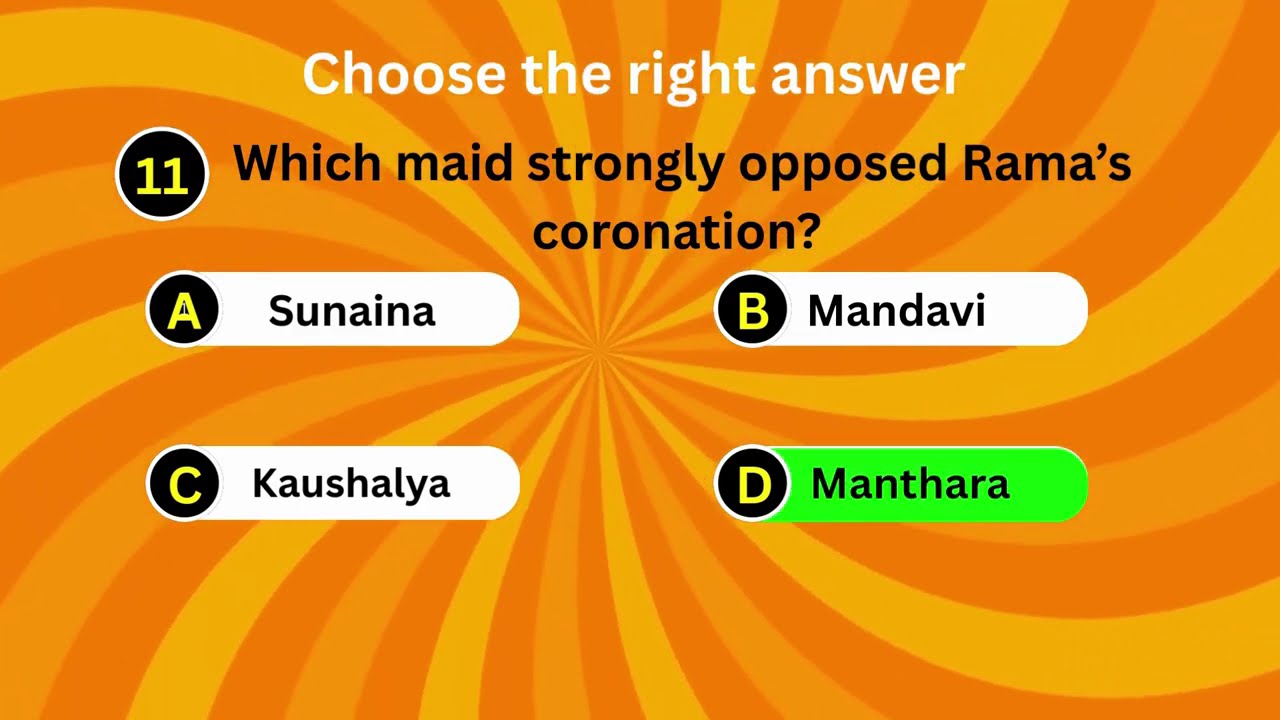 RAMAYANA Series || Interesting MCQ Questions || 20-day challenge || Ep-7/20 #lordrama #ramayanaquiz