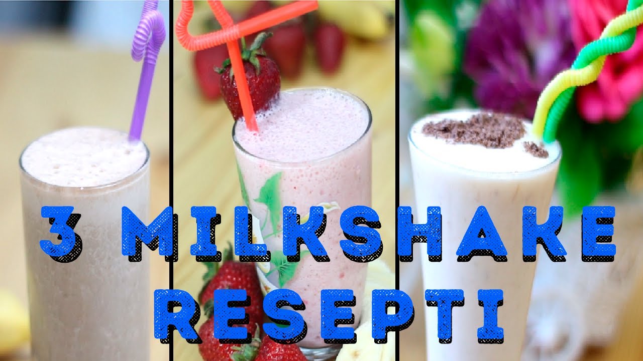 Milkshake/ Evde 3 ferqli milkshake resepti /3 farkli Muzlu milkshake #MuradVusala #mvvam #fotoseesea