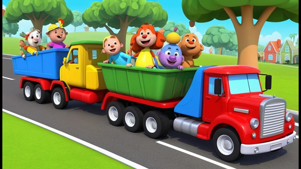 Trois petits camions klaxonnent klaxonnen