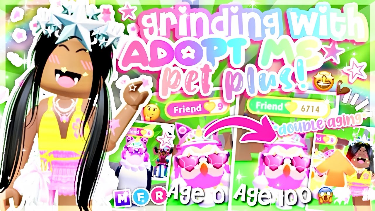 GRINDING WITH ADOPT ME PET PLUS! 🤯| HOW MANY AGE UP POTS CAN I GET? 🤔💓