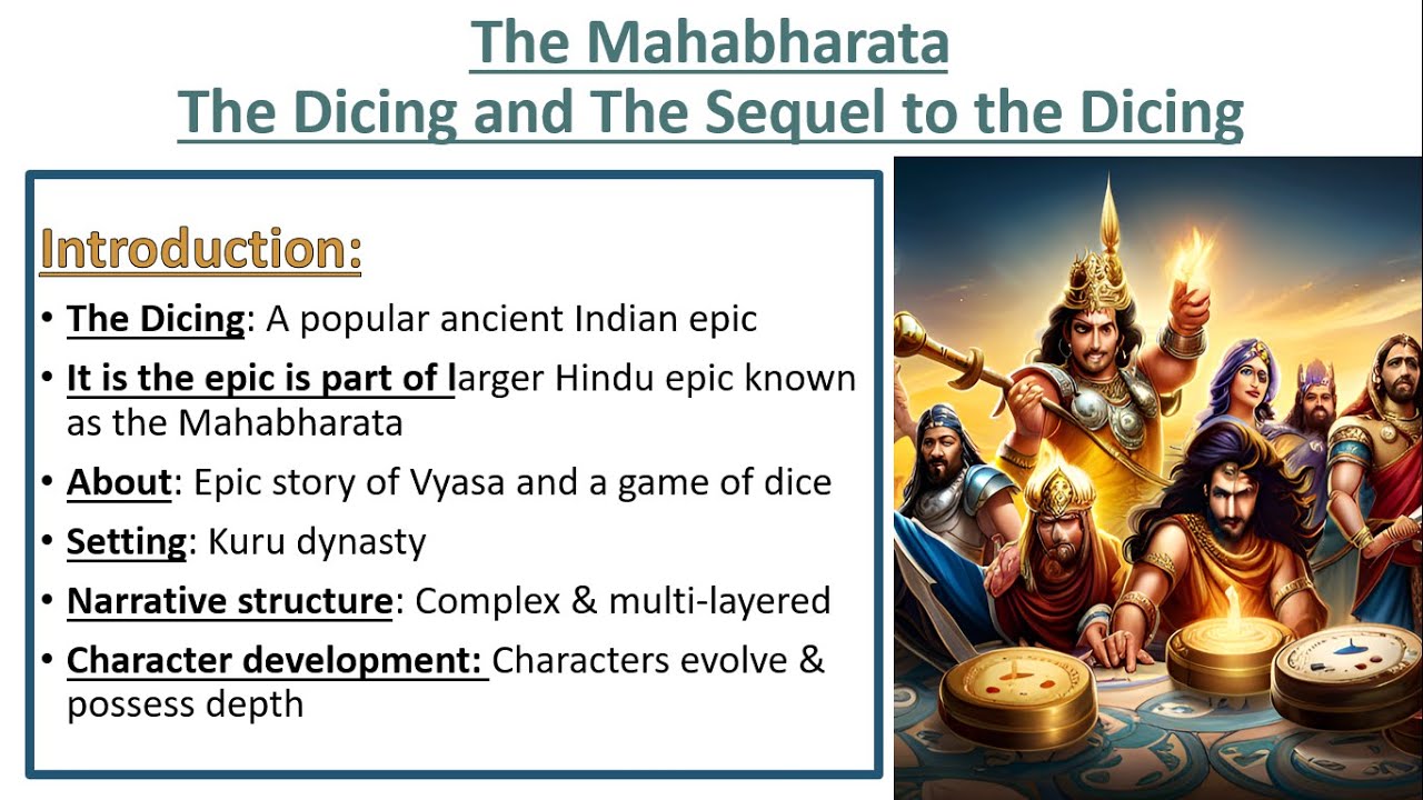 The Dicing & The Sequel to Dicing by Vyasa | English Literature Notes, Summary, and Analysis
