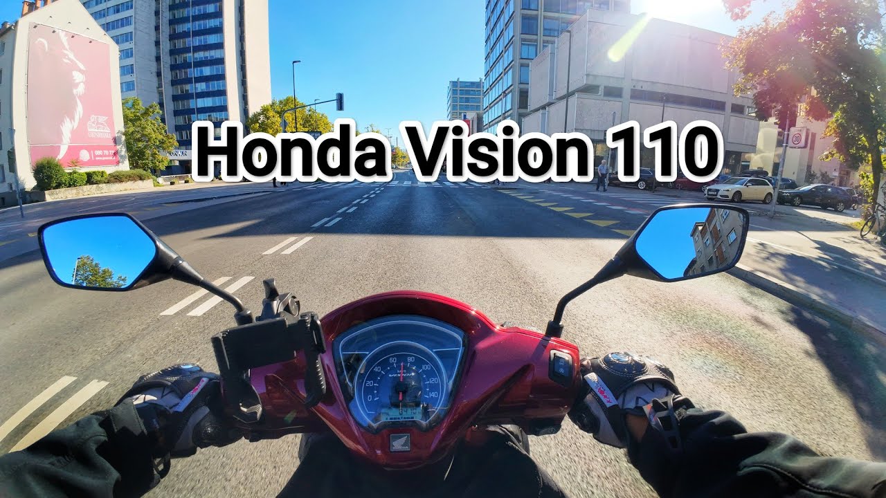 HONDA VISION 110 TEST DRIVE IN TOWN LJUBLJANA - SLOVENIA