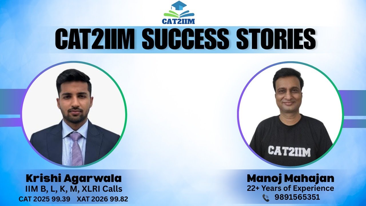 CAT Success Story | XAT Success Story | 99+ Percentiler | From Aspirant to Achiever #cat2026prep 