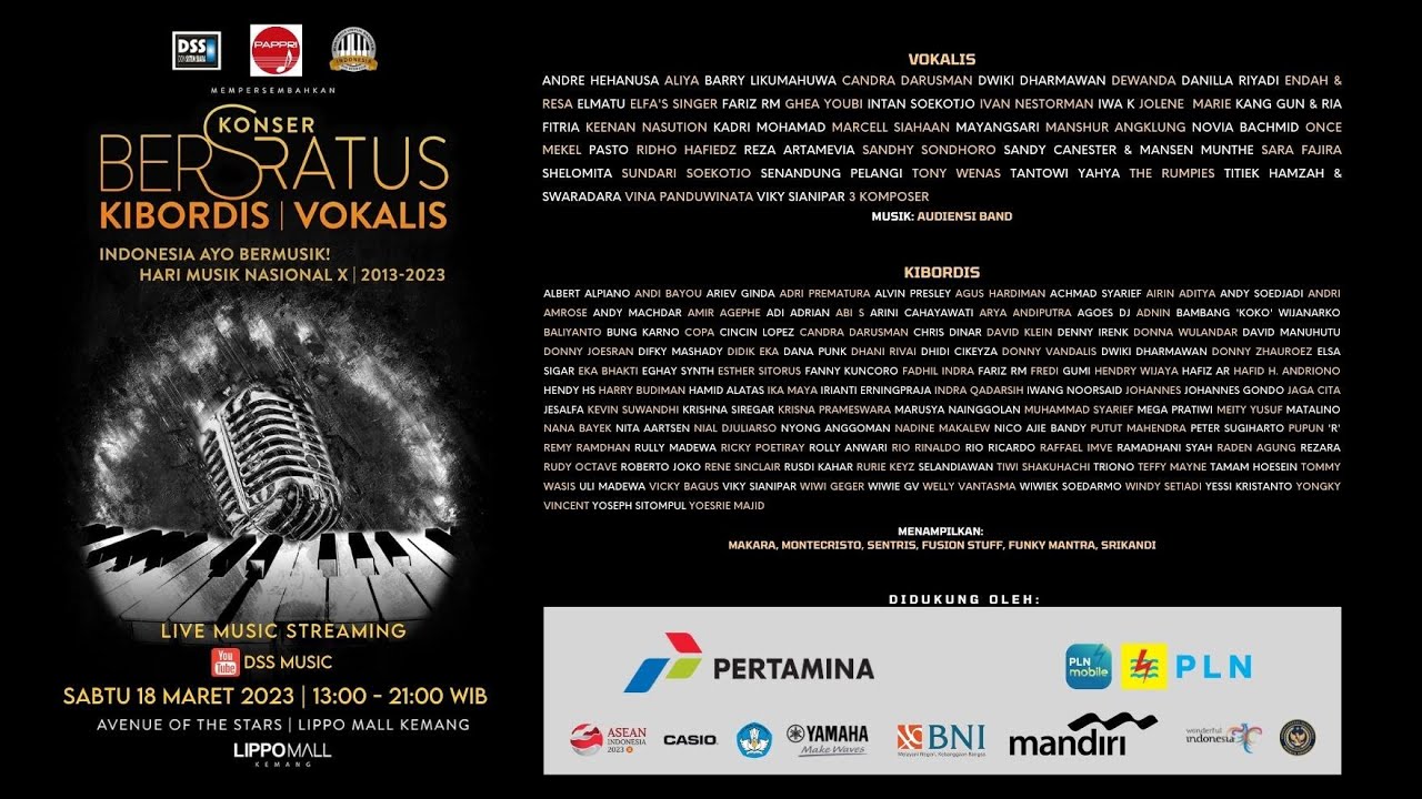 KONSER BERSRATUS KIBORDIS & VOKALIS