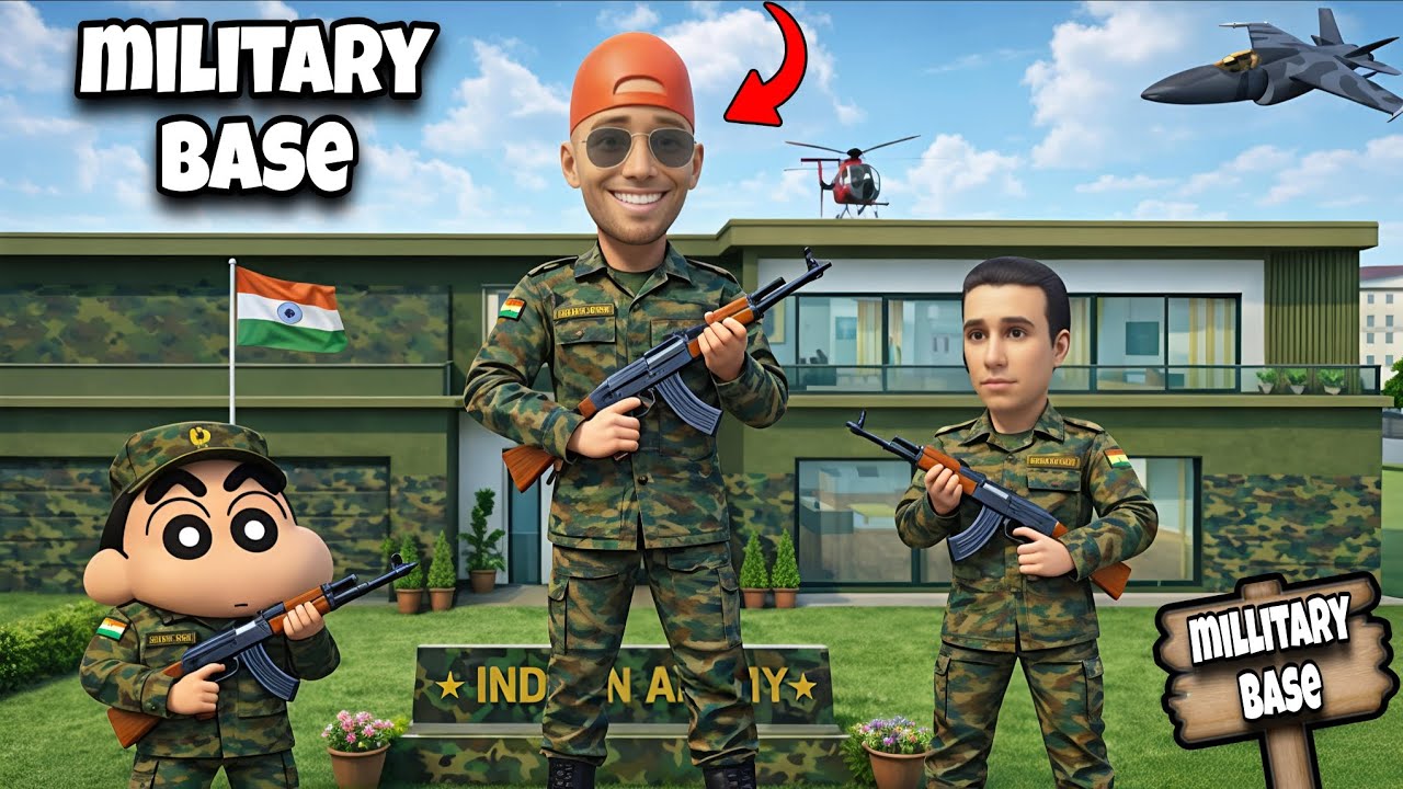 JACK and SHINCHAN HOUSE UPGRADED in MILITARY BASE 🪖 💥 || indian theft auto simulator game || 😱 