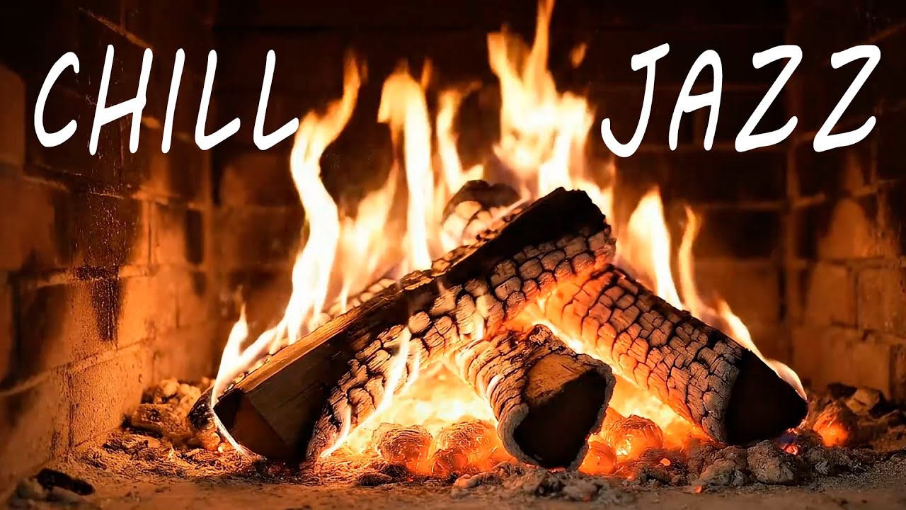 Old Warm Jazz Music 🔥 Cozy Jazz with FirePlace Sound for Relax, Chillout and Sleep