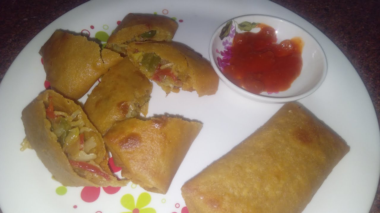 Ab bhar jaise testy or crispy spring roll ghar me bana kr khaye wo 10 mint me #food #youtube