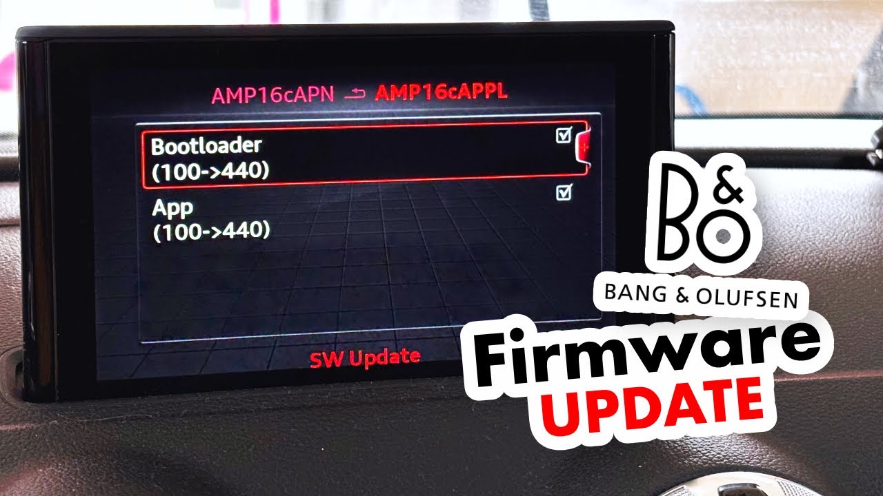 Audi MMI Bang & Olufsen firmware update (FW 100 → 440)