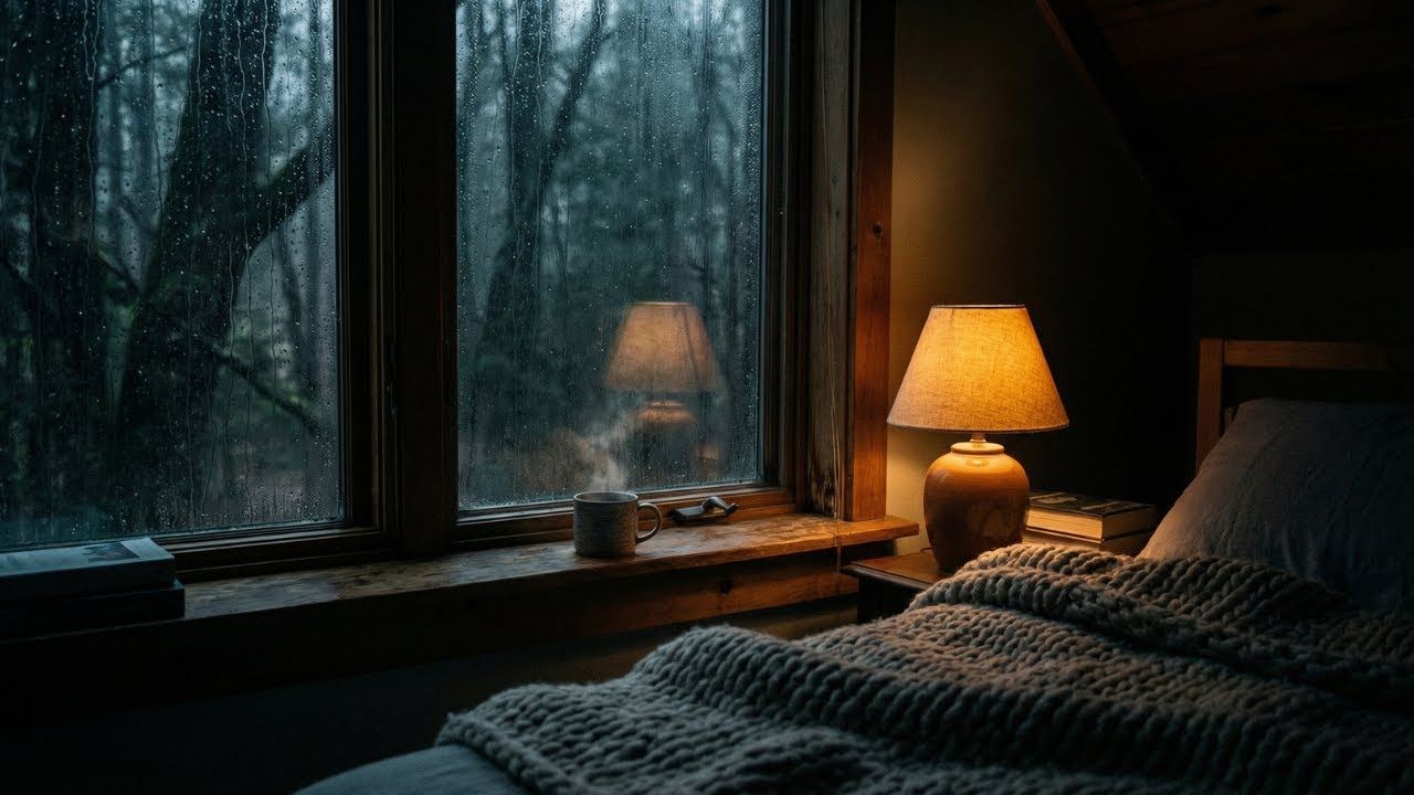 It's Raining Outside, Stay Warm Inside 🌧️ Deep Sleep Rain Sounds in Cozy Bedroom