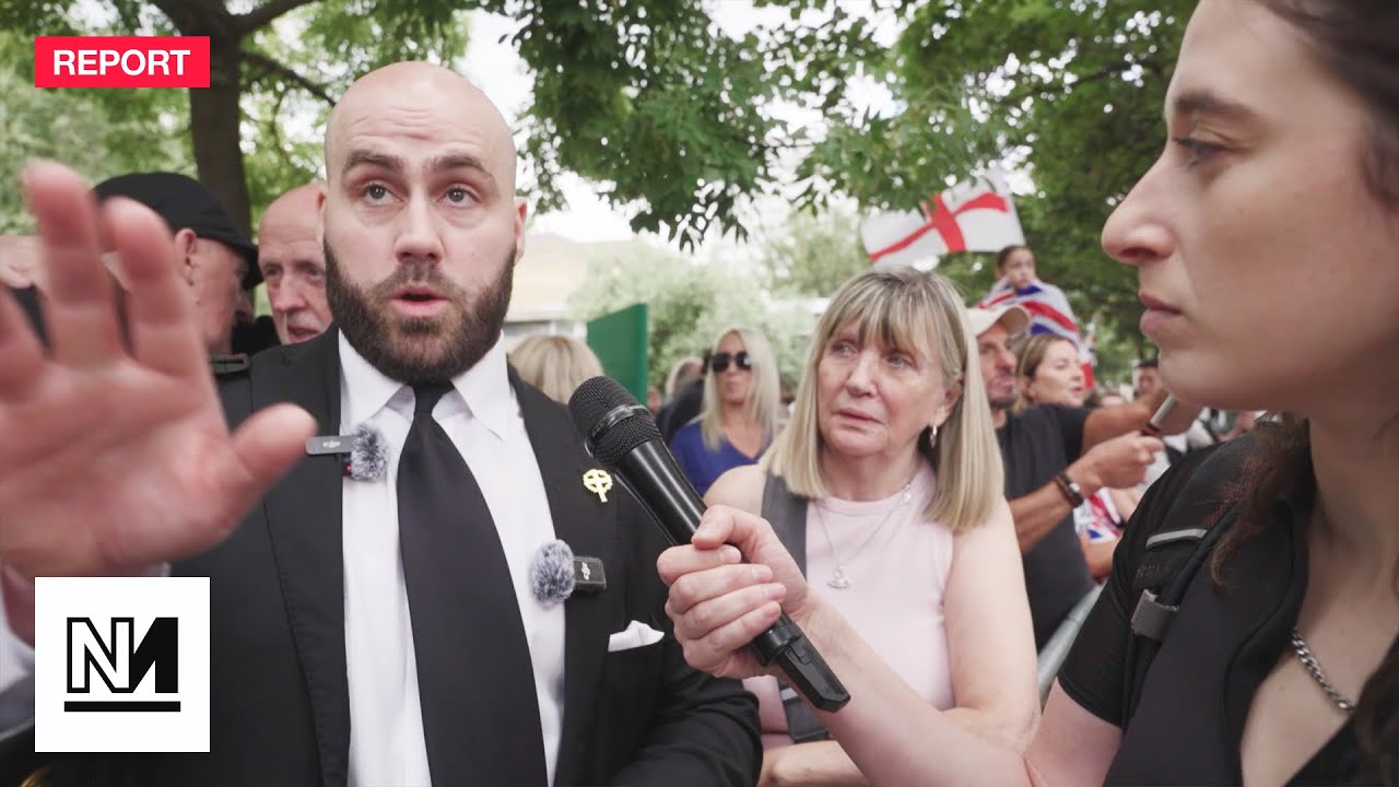 Far-Right Agitators Inflame Tensions at Migrant Hotel Protest in London | Novara Reports