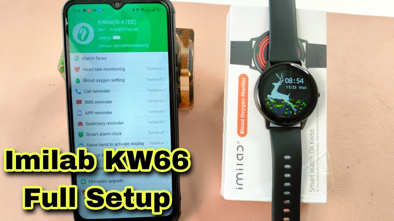 How To Connect Imilab KW66 Smartwatch With Android Phone Full Setup || with i Phone || Tech With Bab