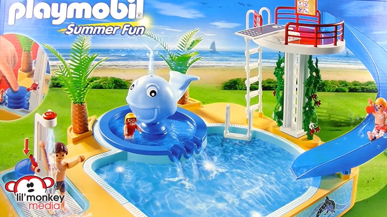 Playmobil Summer Fun Children's Pool with Whale Fountain