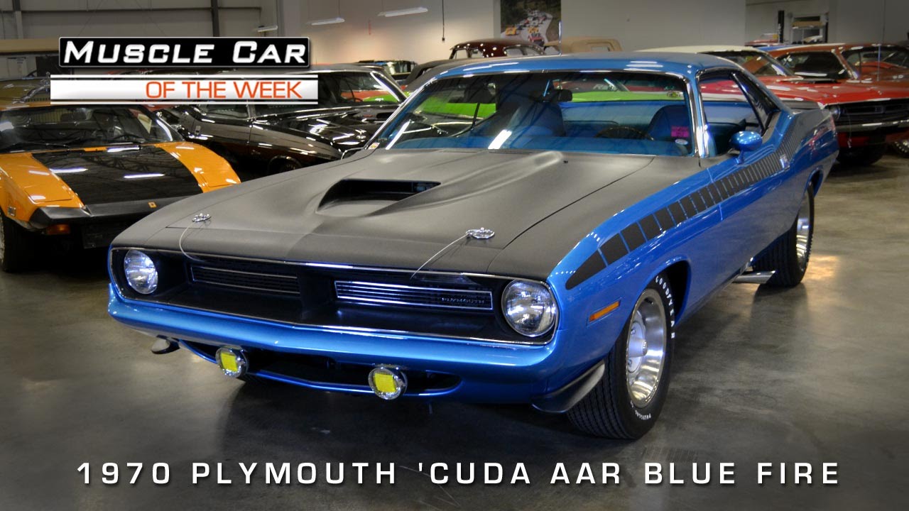 Plymouth 'Cuda AAR 1970 года в синем маслкаре EB5 недели. Видео №78