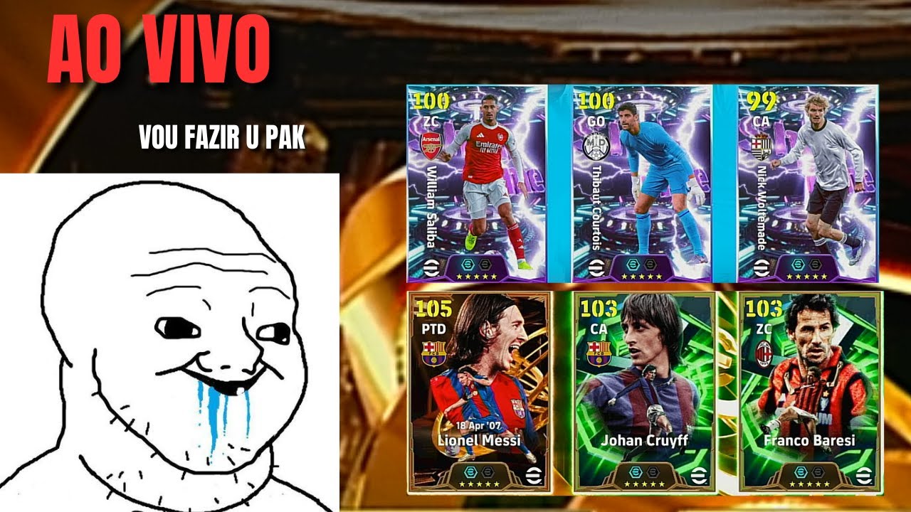 AO VIVO - UM TROUXA GIRANDO PACK NO EFOOTBALL!!!!!!