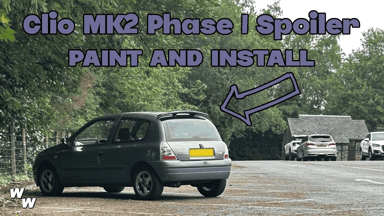 Installing and Painting the CHEAPEST Spoiler! MK2 Clio PH1/2 (Full DIY Tutorial)
