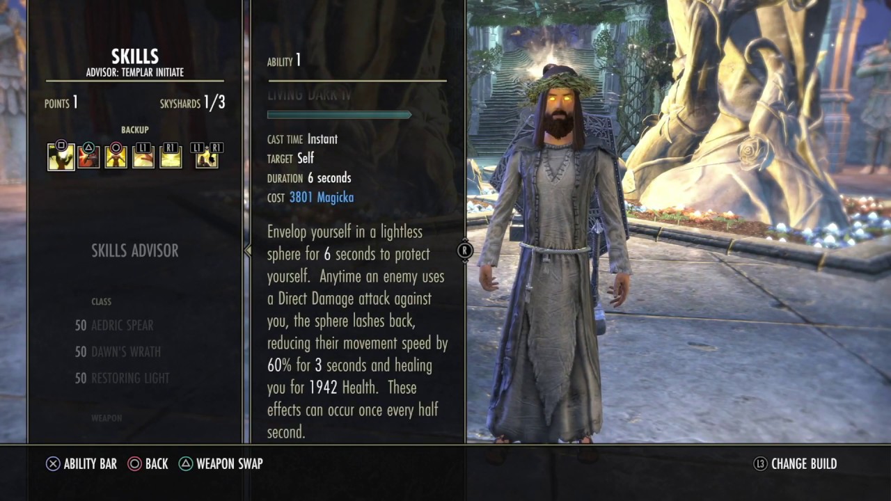 Elder Scrolls Online PvP Templar Healer Build / Dragonhold