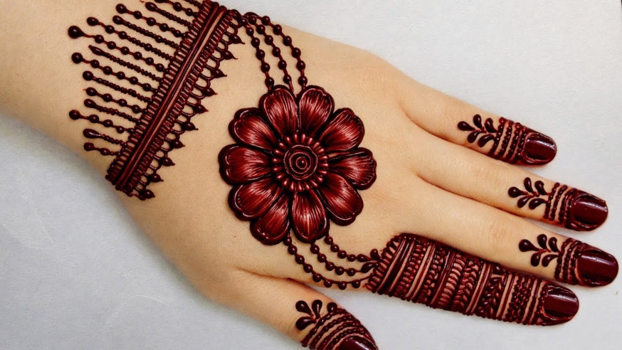 Simple Flower Mehndi Design For Back Hand|| Easy Flower Mehndi || Mehndi Design || Mehndi Designs||