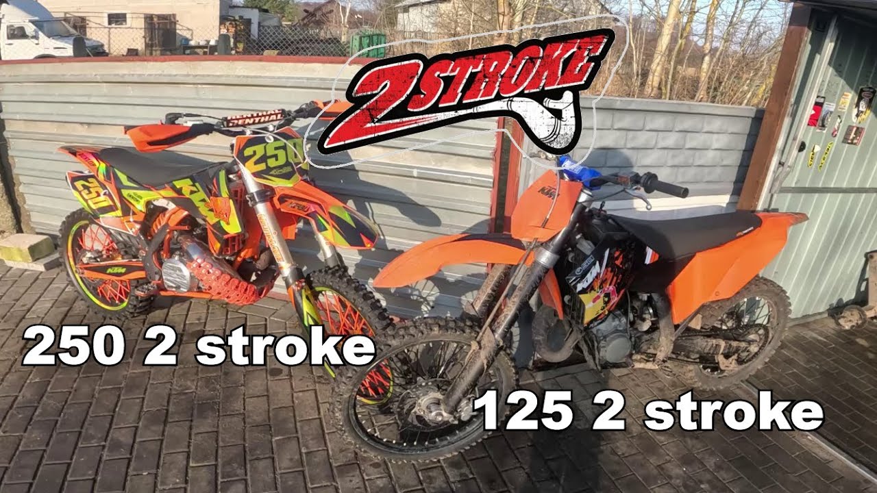 KTM sx 125 vs sx 250 w 2T na torze!