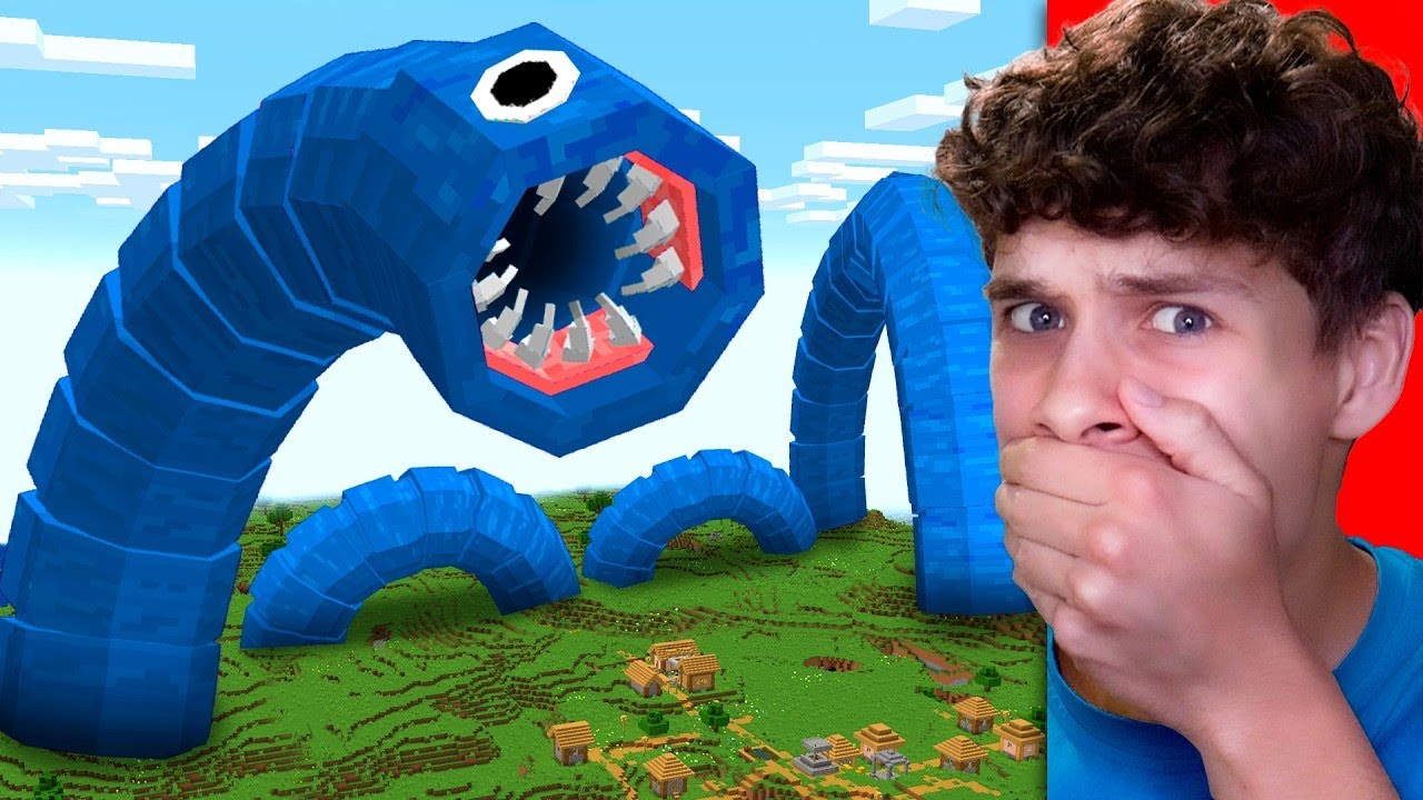 Trolleé a Mi Amigo con el Gusano Gigante en Minecraft