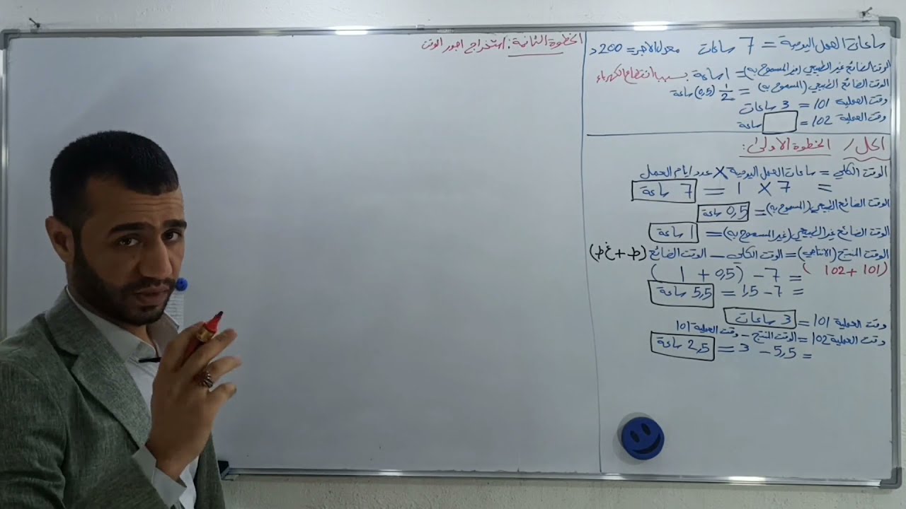 م(3) مثال (1) الرقابة والمحاسبة عن تكلفة (العمل) الأجور - محاسبة التكاليف المرحلة الثالثة