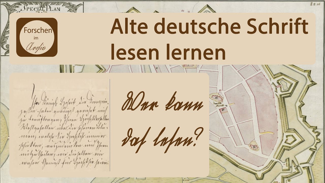 Alte deutsche Schrift lesen lernen