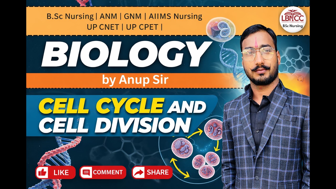 cell  cycle and cell division| BSc Nursing Entrance Exam | UP CNET/CPET | AIIMS Nursing | ANM | GNM