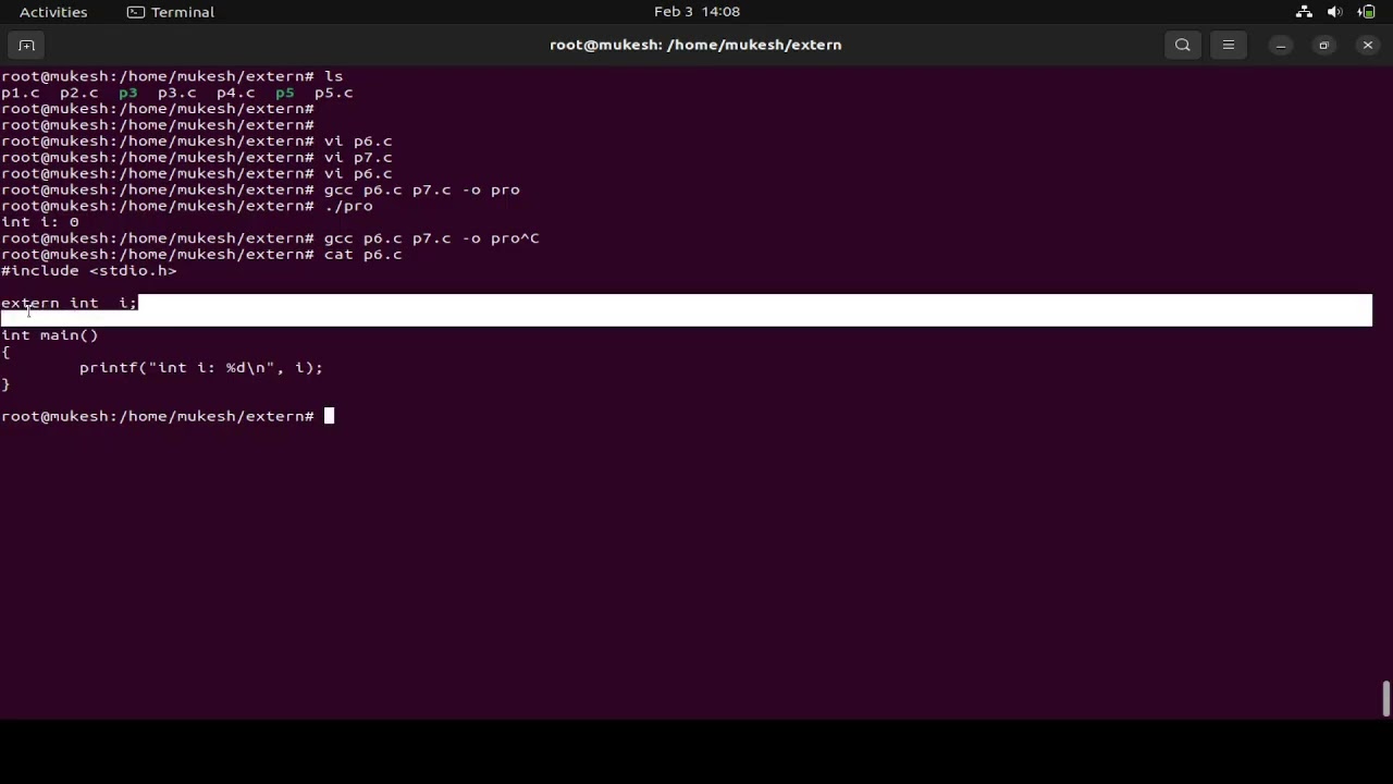 Storage Class | extern storage class(with practical) | C-Language| Embedded-C|Embedded system |Linux