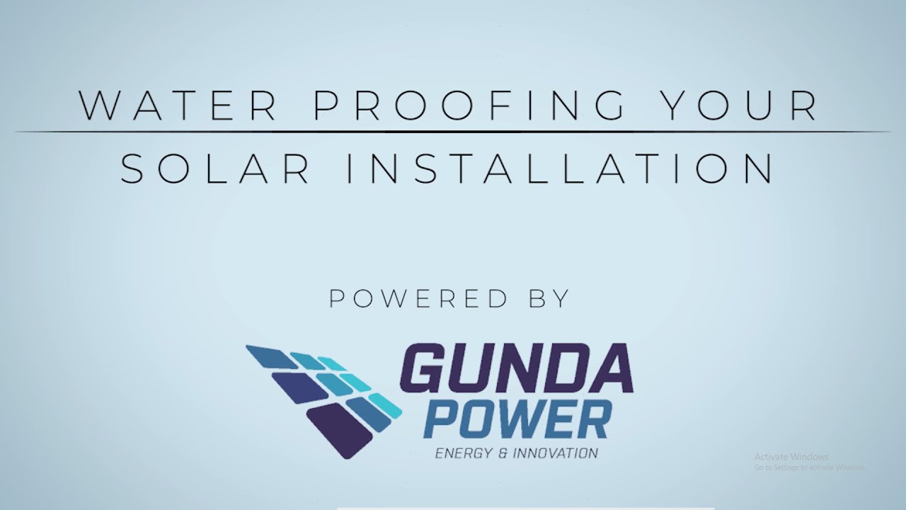 Water Proofing Your Solar Installation (Tamil)