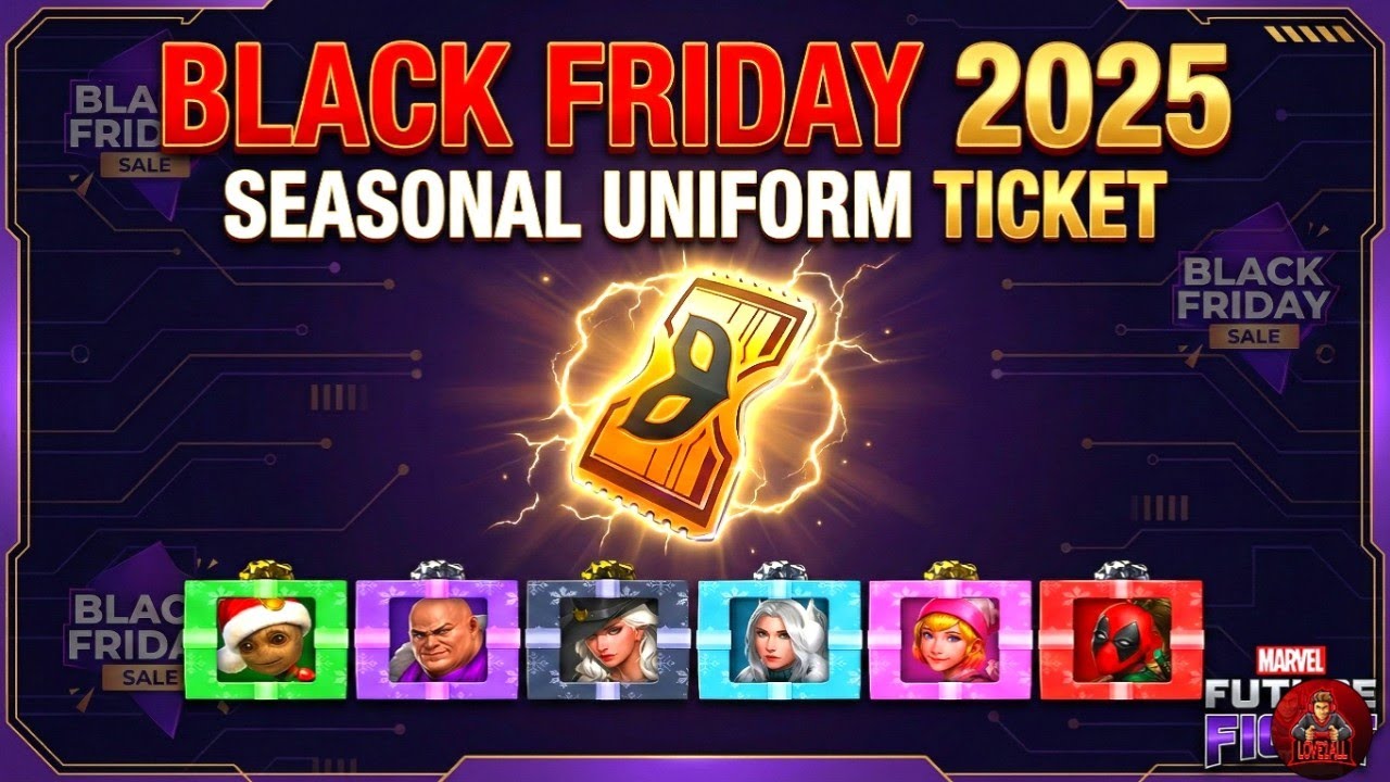 HOW TO GET SEASONAL UNIFORM TICKETS 🎫 BLACK FRIDAY 2025 IN MARVEL FUTURE FIGHT #love2allmffhindi 