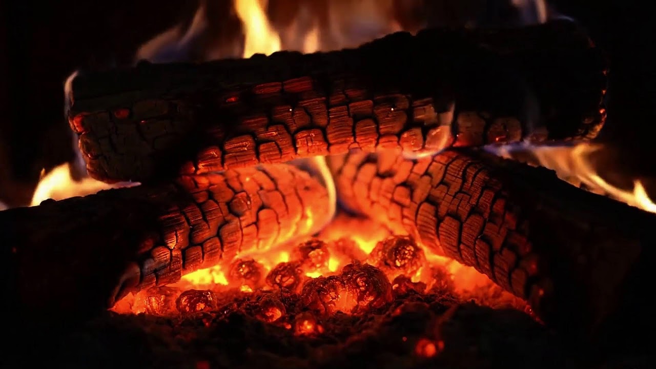 Warm Fireplace Atmosphere with Natural Crackling Fire for Sleep