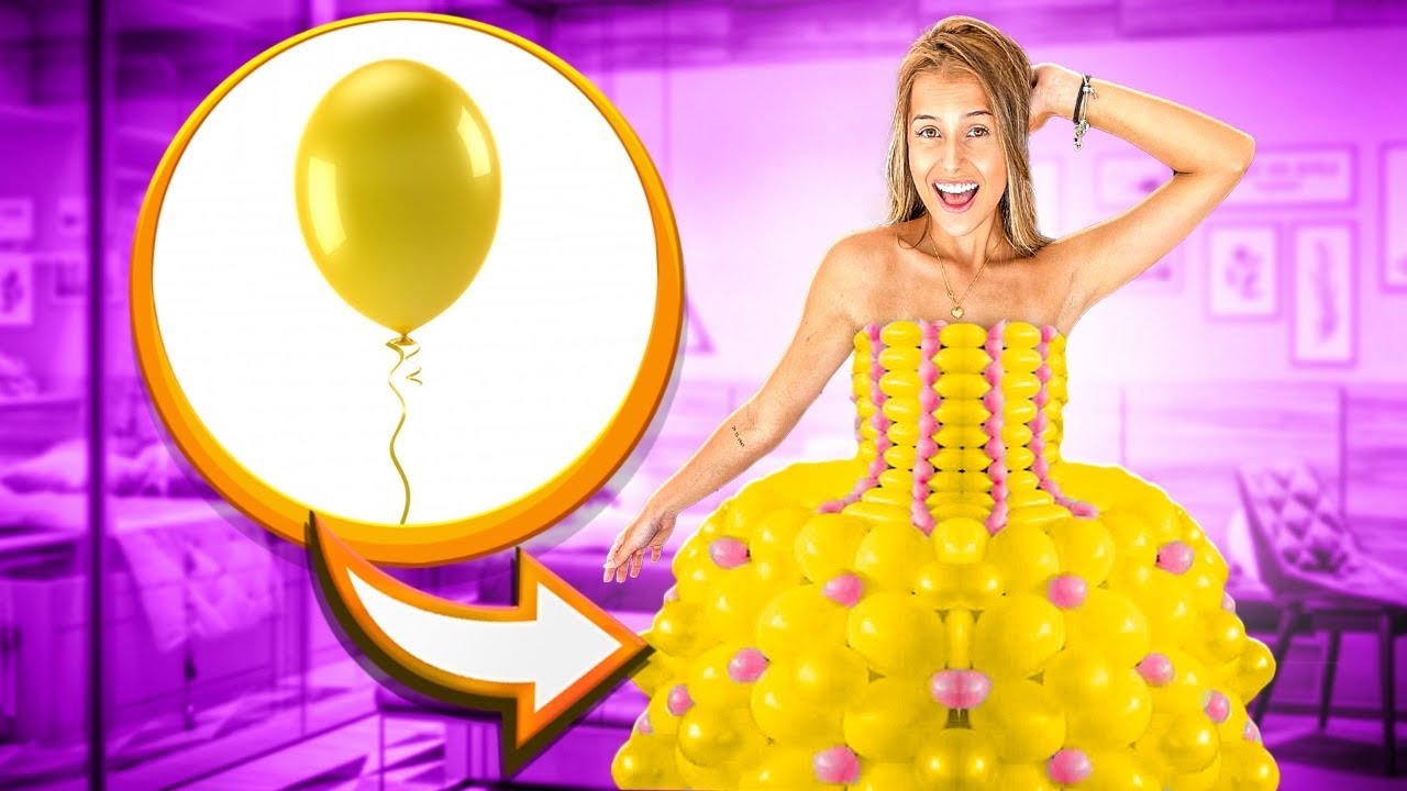 FIZ UM VESTIDO INTEIRO DE BALÕES !! ( ESTOUROU??)