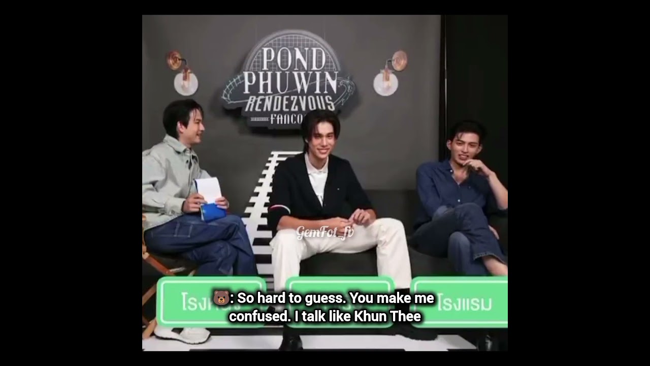 Phuwin is so down bad for goofy Pond ☺️🤭 (don't know what the question was though) #pondphuwin