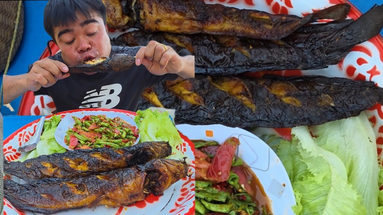 ตำถั่วนัวกินกับปิ้งปลาดุกแซบๆ