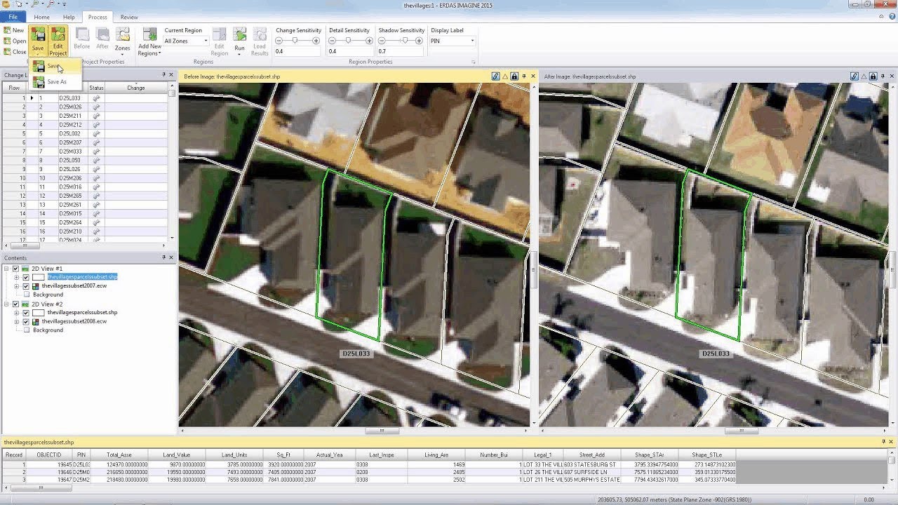 Zonal Change Detection in ERDAS IMAGINE