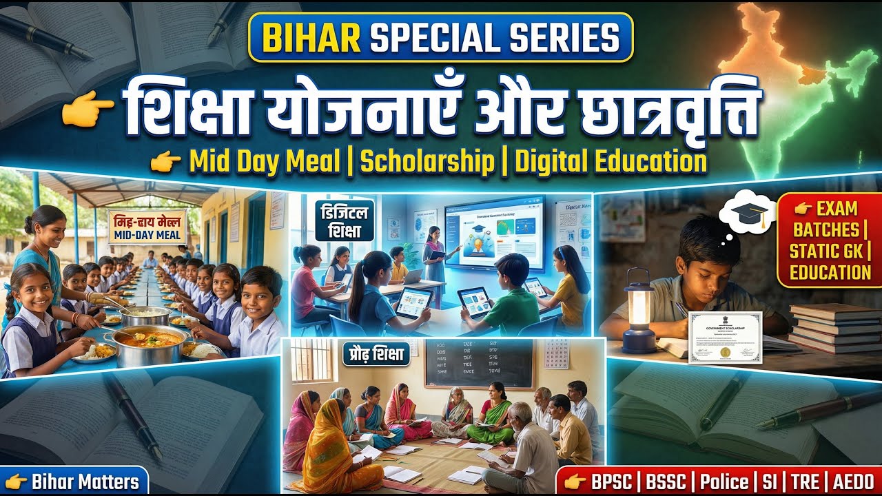 📚 Bihar की Women & Educational Schemes – AEDO के लिए सबसे Important 🔥 | Complete Detailed Class
