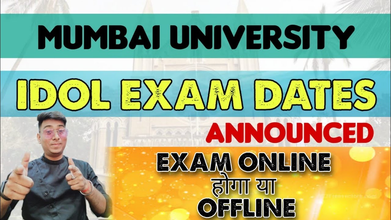 Mumbai University Exam Dates Announced | IDOL Online Exam Date | Suraj Patel Education