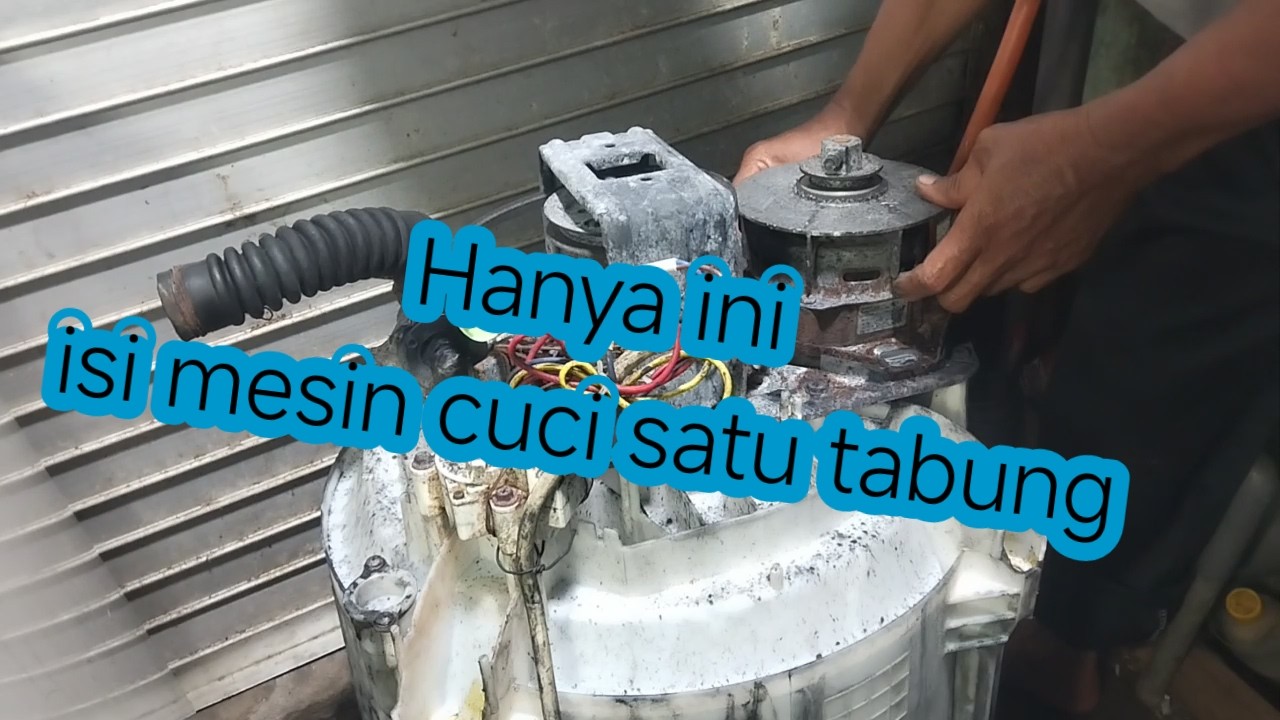 Membongkar motor mesin cuci satu tabung 