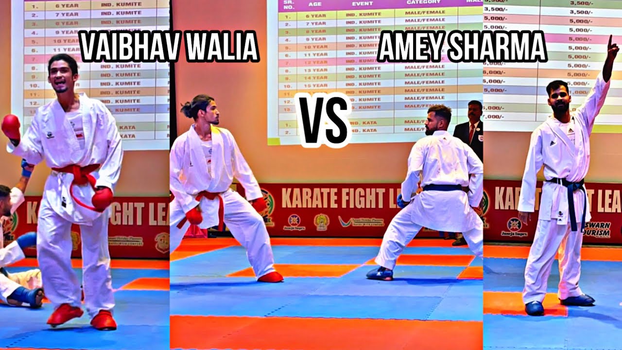 Vaibhav Walia Vs Amey Sharma | Karate Fight League | Solan HP #karate #explore #trending #video
